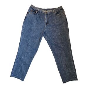 Lee Women's Size 24W High Rise Straight Leg 5 Pocket Med Blue Pre-owned Jean